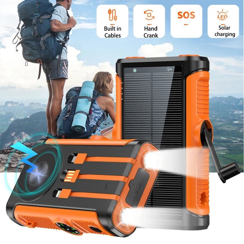 Magnetic Wireless Camping Powerbank with Cables
