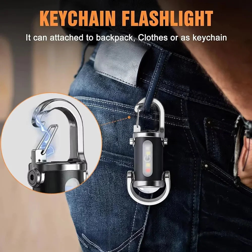 Rechargeable Mini Pocket Keychain Flashlight