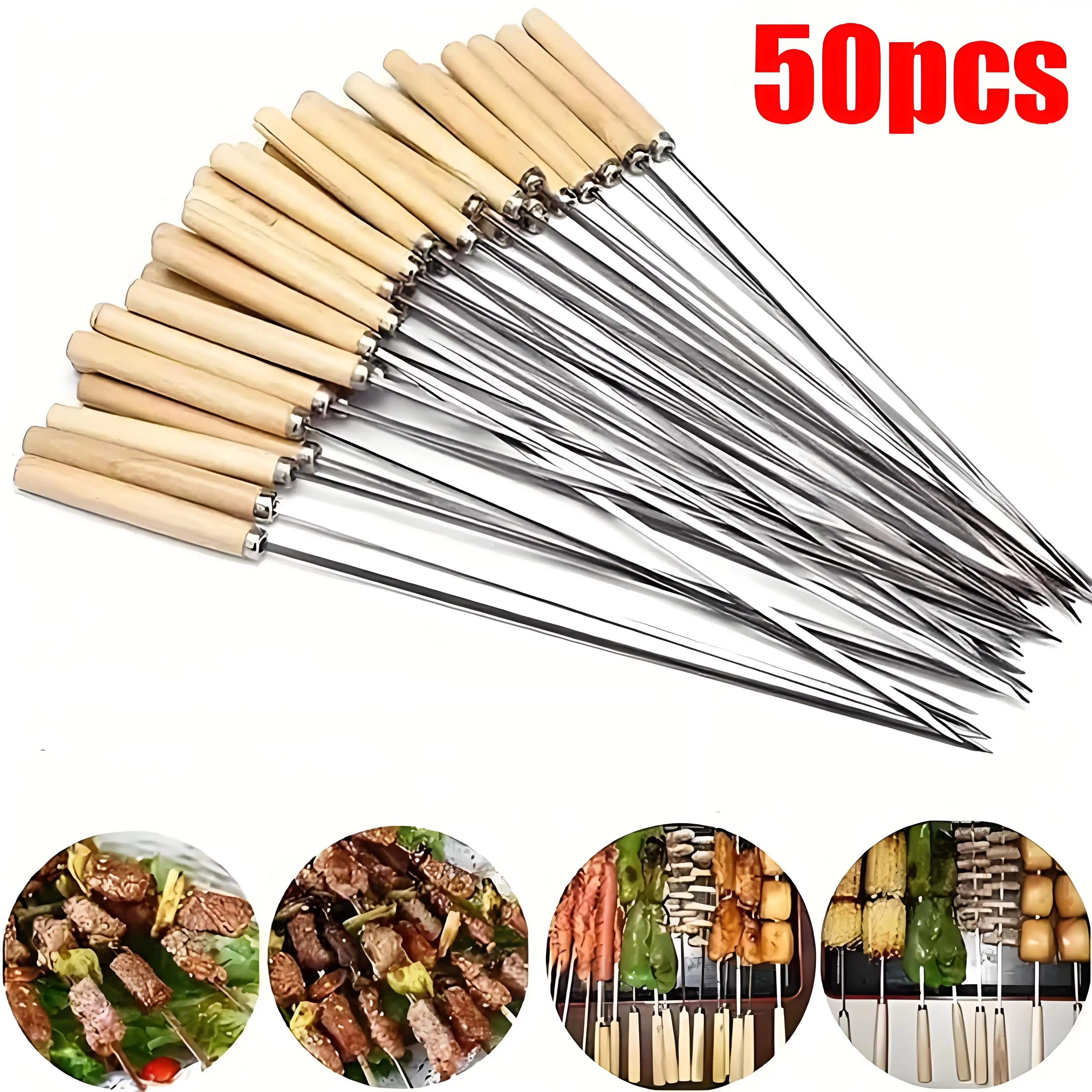 50 pack Stainless Steel BBQ Skewers