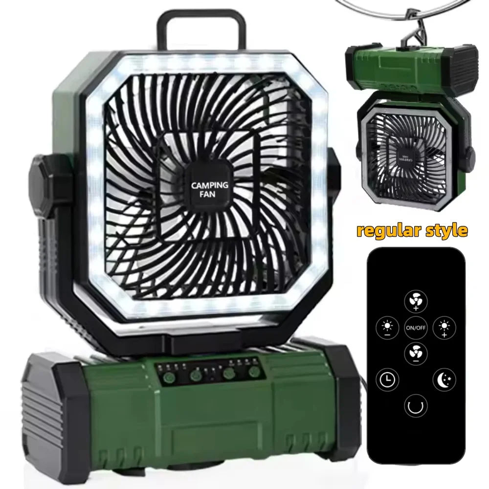 Hanging tent fan with 360 degree rotating hook, product detail