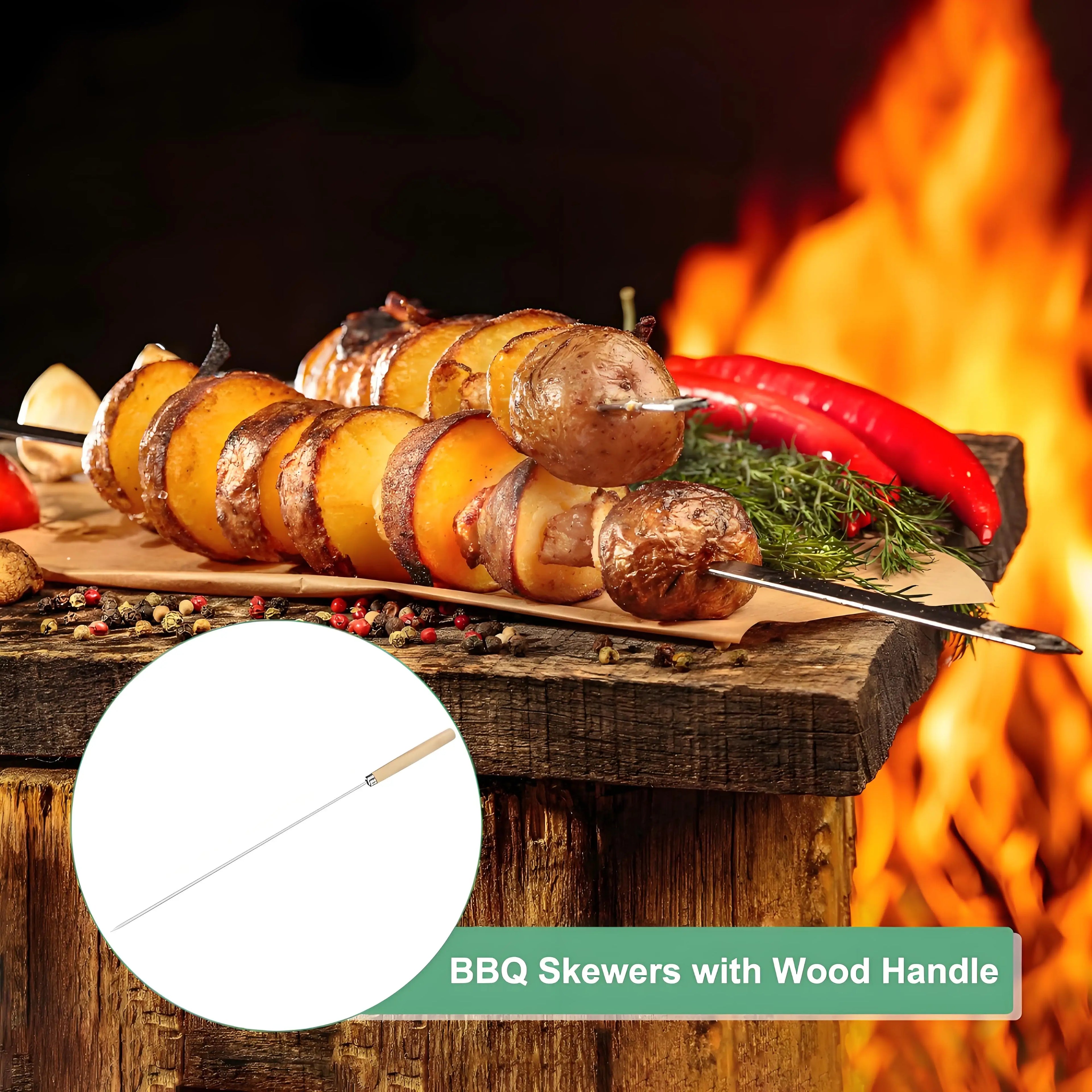 50 pack Stainless Steel BBQ Skewers