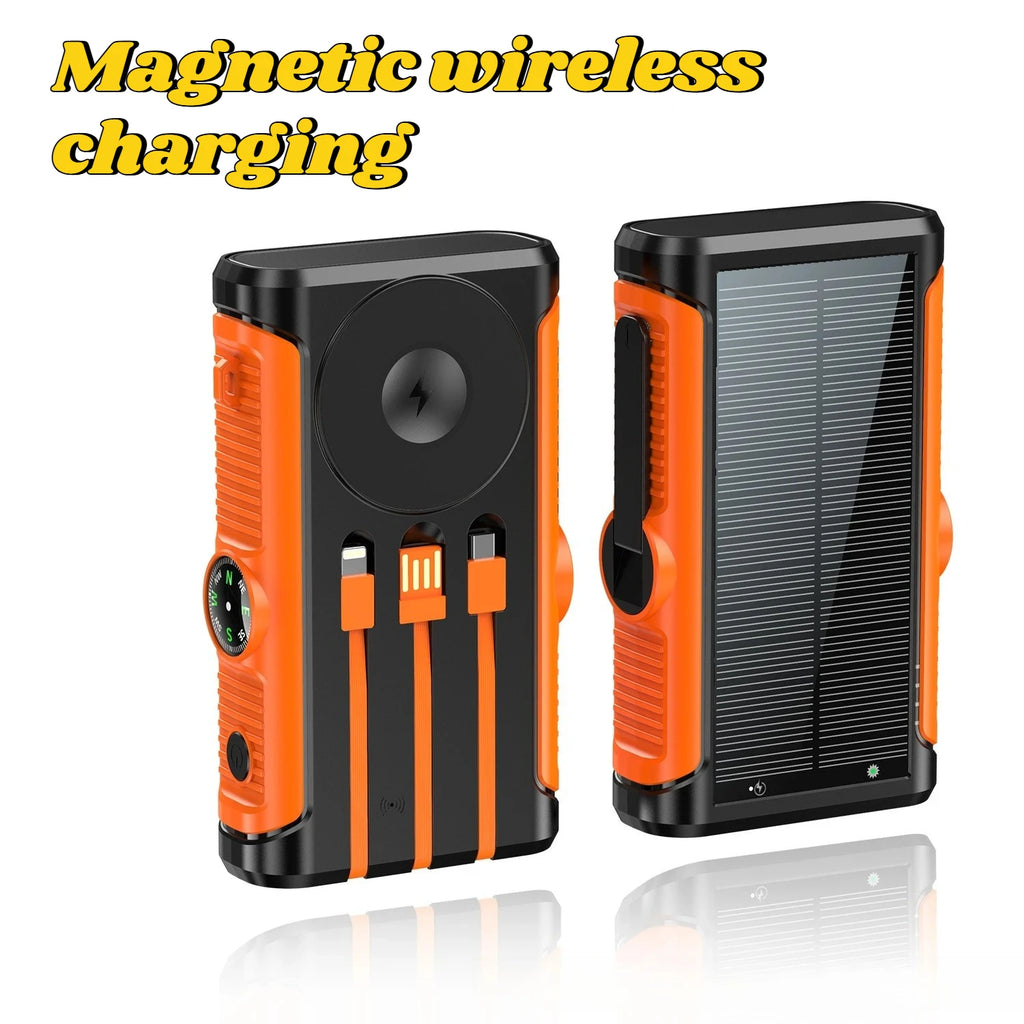 Magnetic Wireless Camping Powerbank with Cables