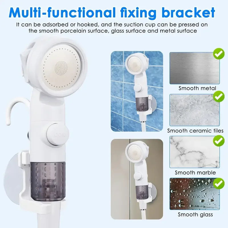 Portable camping shower pump and shower head for outdoor rinsing
