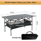 Outdoor Folding Long Table With Storage