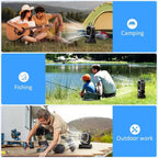 Remote controlled camping fan with handheld remote