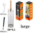 Rolling BBQ Cage with Wooden Handle