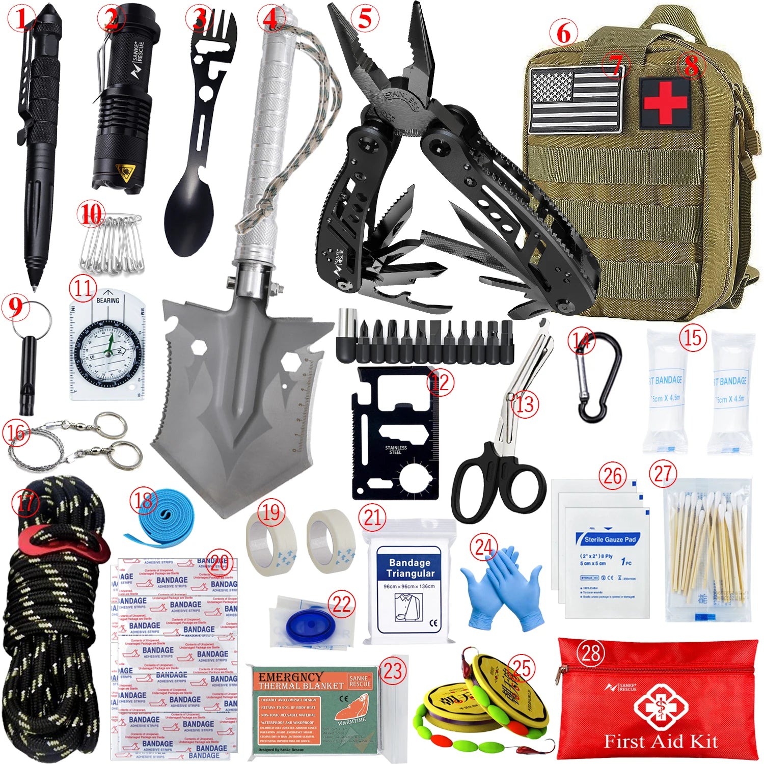 Car Survival First Aid Kit Full Set