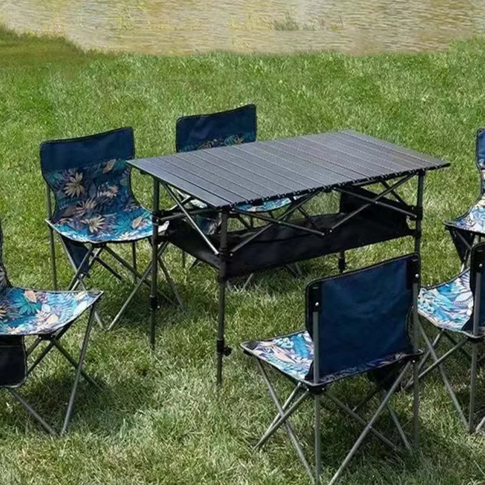 Outdoor Folding Long Table With Storage Main image