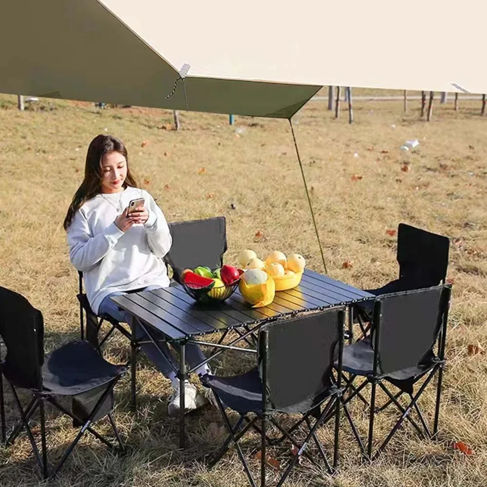 Outdoor Folding Long Table With Storage