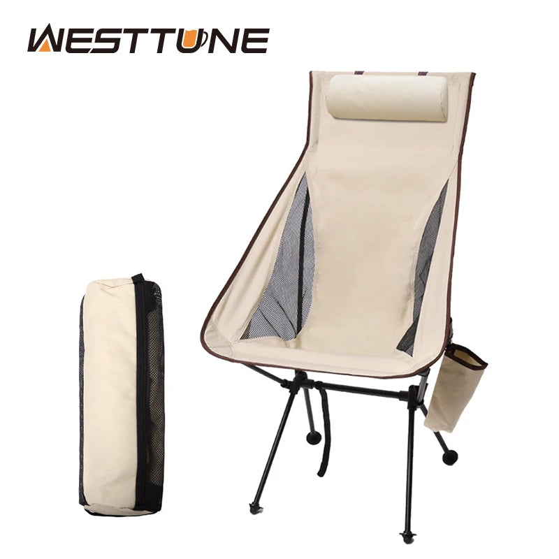 Portable Folding Camping Chair with Headrest Main image