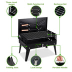 Foldable BBQ Grill with Adjustable Heights