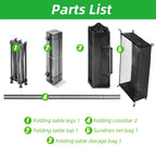 Outdoor Folding Long Table With Storage
