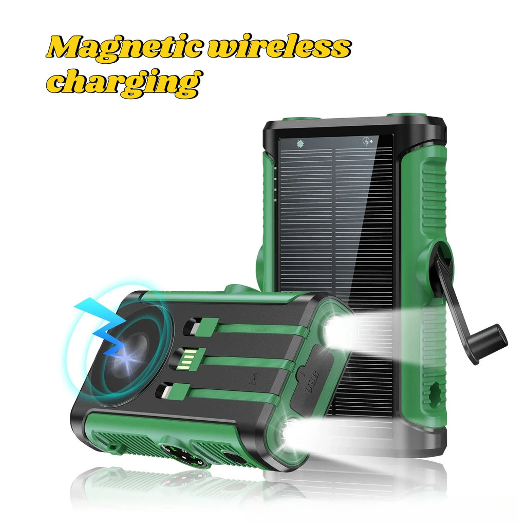 Magnetic Wireless Camping Powerbank with Cables