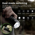 Tactical Flashlight 3200 Lumen Rechargeable – Luna Outdoors Dual Switch, 580m Beam