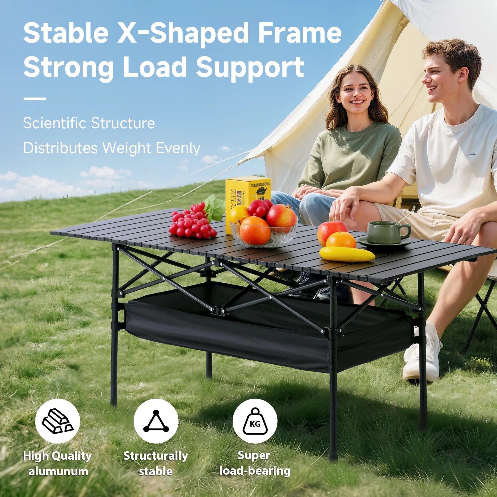 Height Adjustable Camping Table