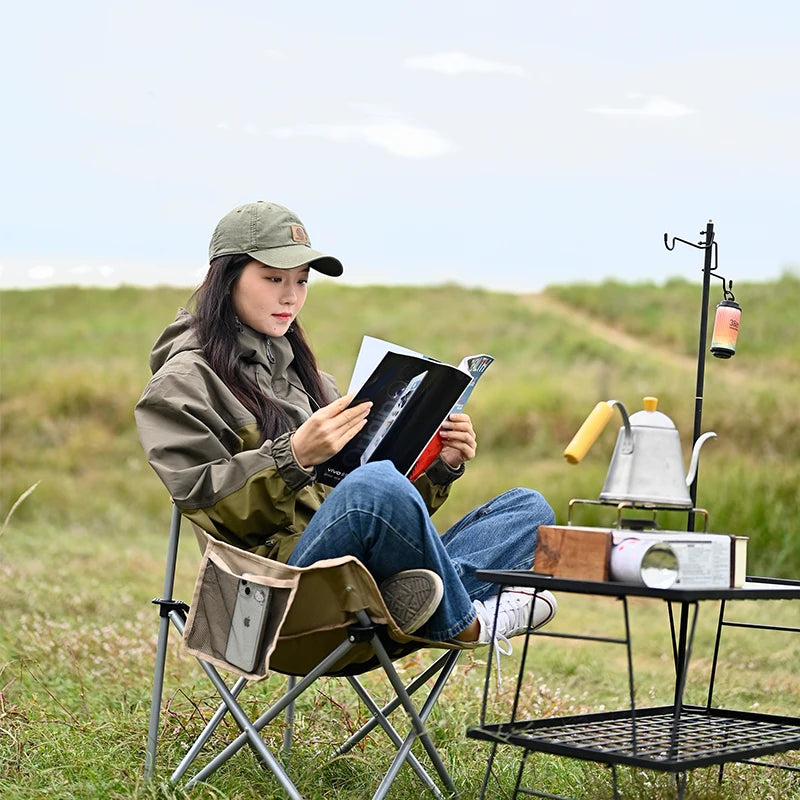 Outdoor Portable Folding Moon Chair