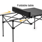 Outdoor Folding Long Table With Storage