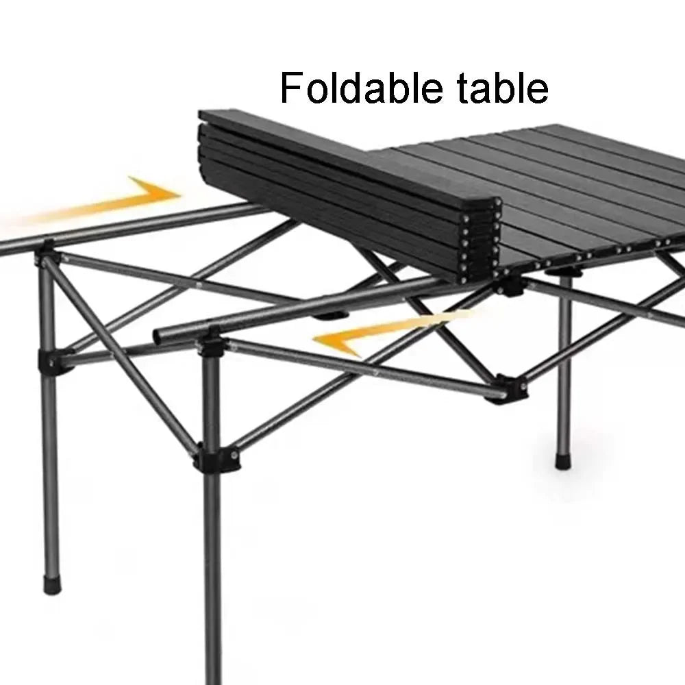 Outdoor Folding Long Table With Storage