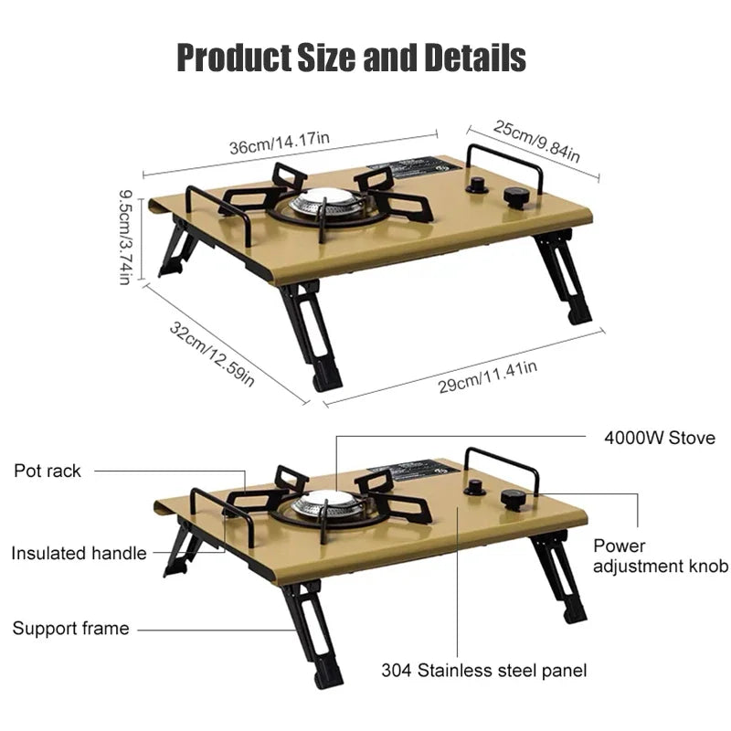 Stainless Steel Camping Table Stove