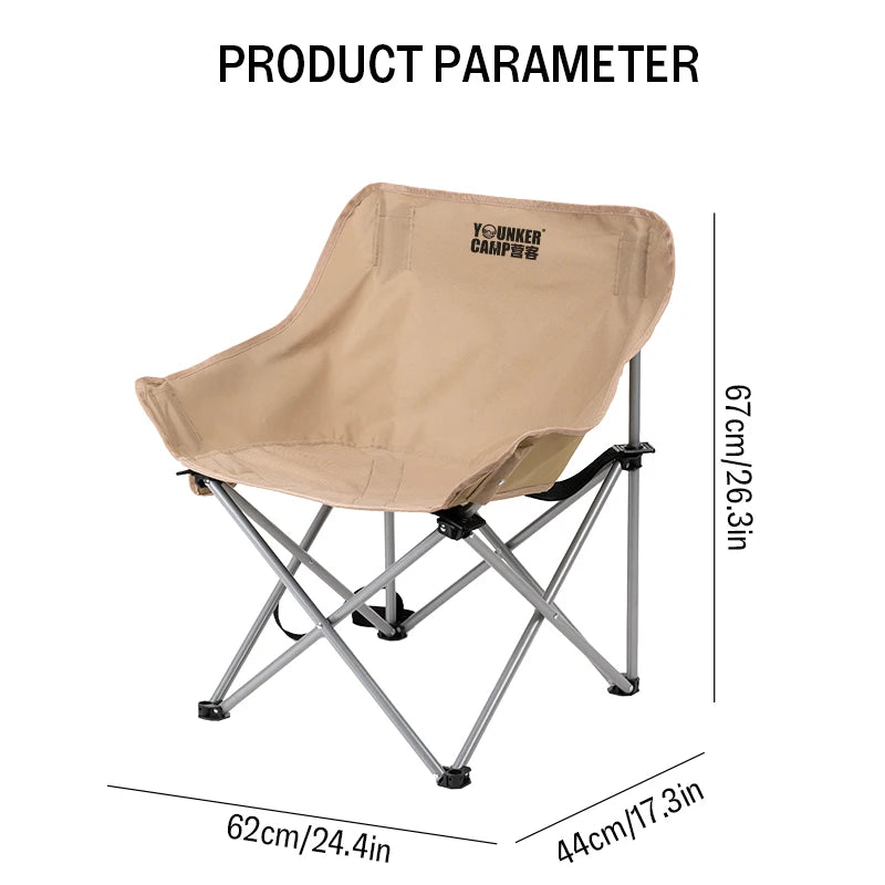 Outdoor Portable Folding Moon Chair