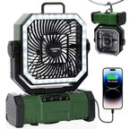 Rechargeable camping fan for tents, RVs and screen porches