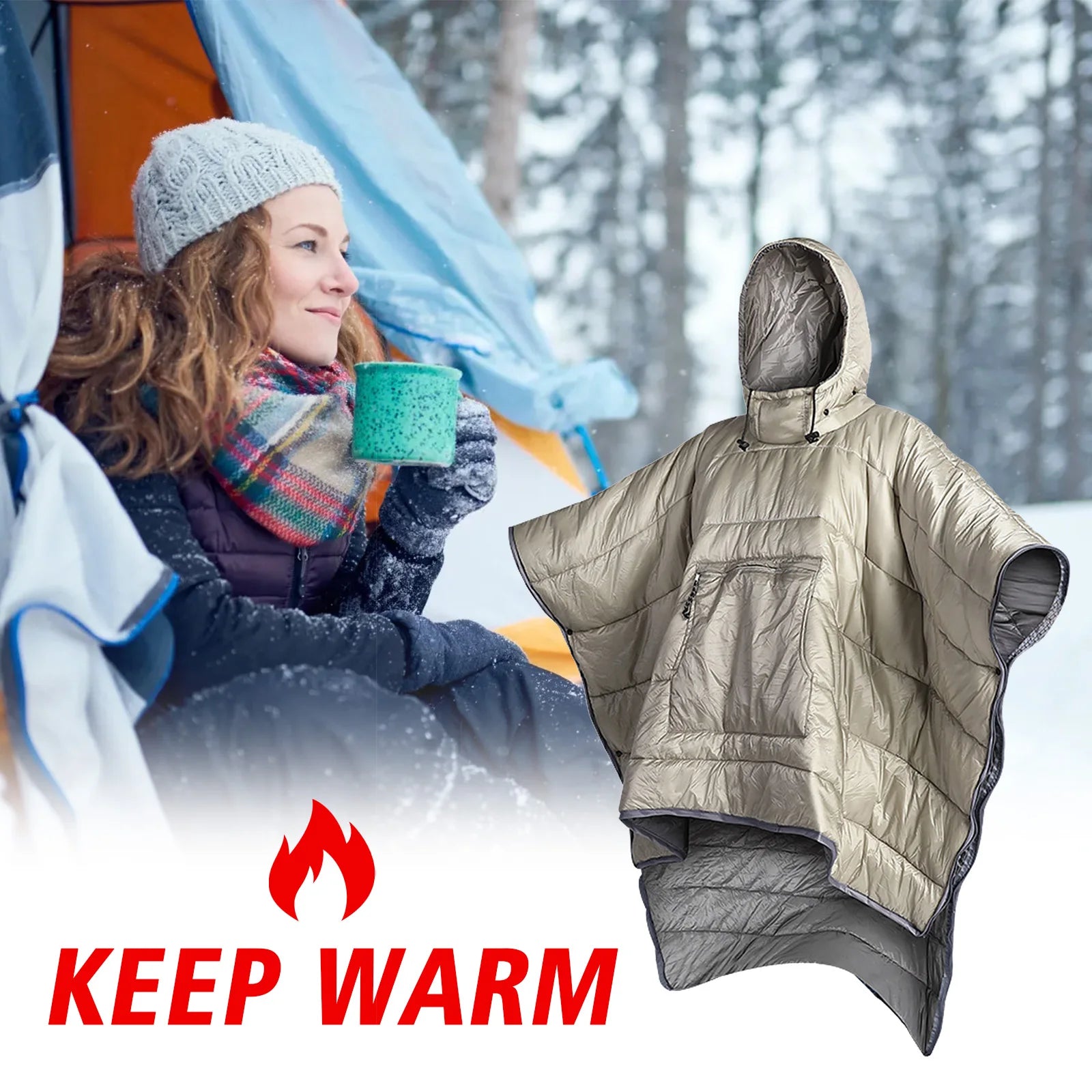 The Ultimate 3 in 1 Ultralight Warm Poncho