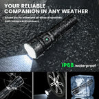Tactical Flashlight 3200 Lumen Rechargeable – Luna Outdoors Dual Switch, 580m Beam