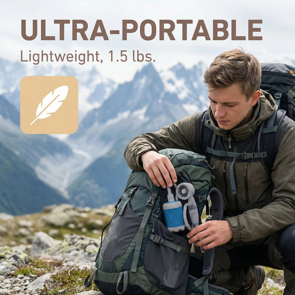 Portable Camping Shower Rechargeable – Luna Outdoors USB Shower Pump, 2 Flow Speeds