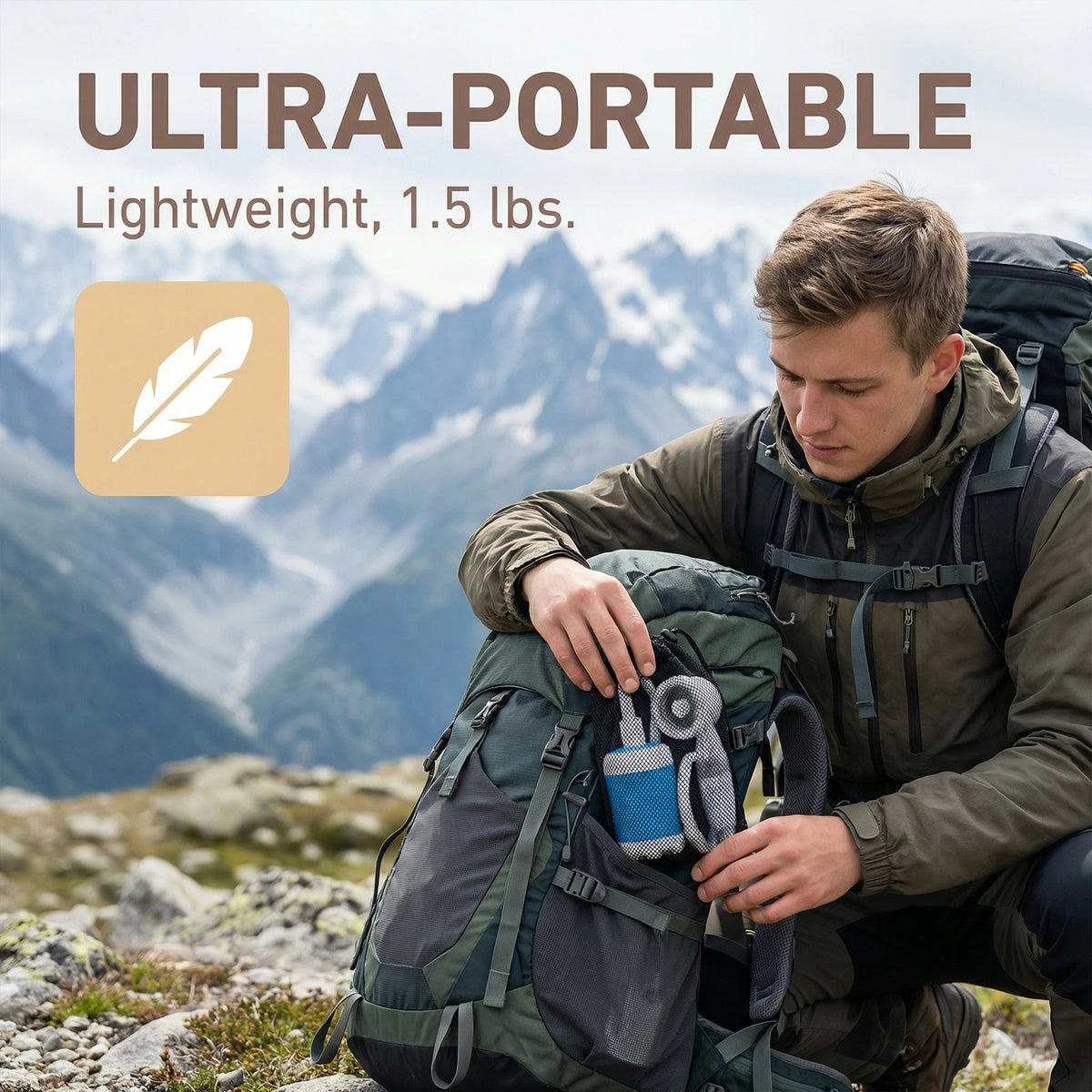 Portable Camping Shower Rechargeable – Luna Outdoors USB Shower Pump, 2 Flow Speeds