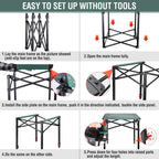 Folding Camping Square Table with Carry Bag