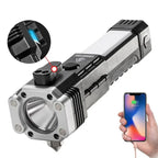 Super Bright Flashlight with Safety Hammer and Strong Magnets