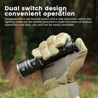Tactical Flashlight 3200 Lumen Rechargeable – Luna Outdoors Dual Switch, 580m Beam