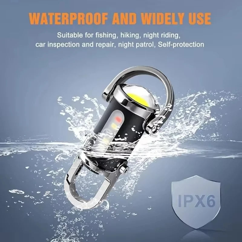 Rechargeable Mini Pocket Keychain Flashlight