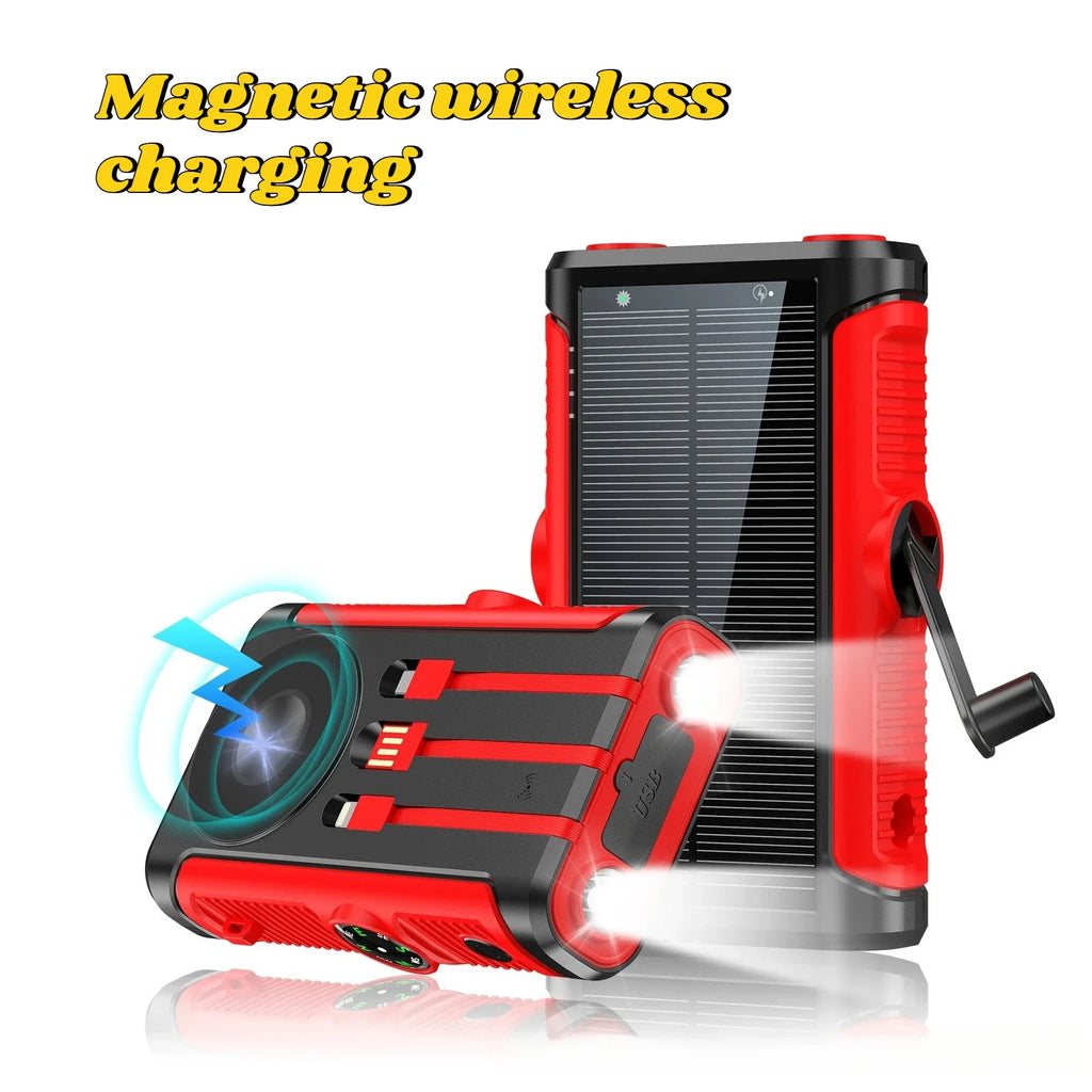 Magnetic Wireless Camping Powerbank with Cables
