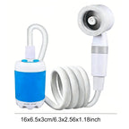 Portable Camping Shower Rechargeable – Luna Outdoors USB Shower Pump, 2 Flow Speeds