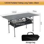 Outdoor Folding Long Table With Storage