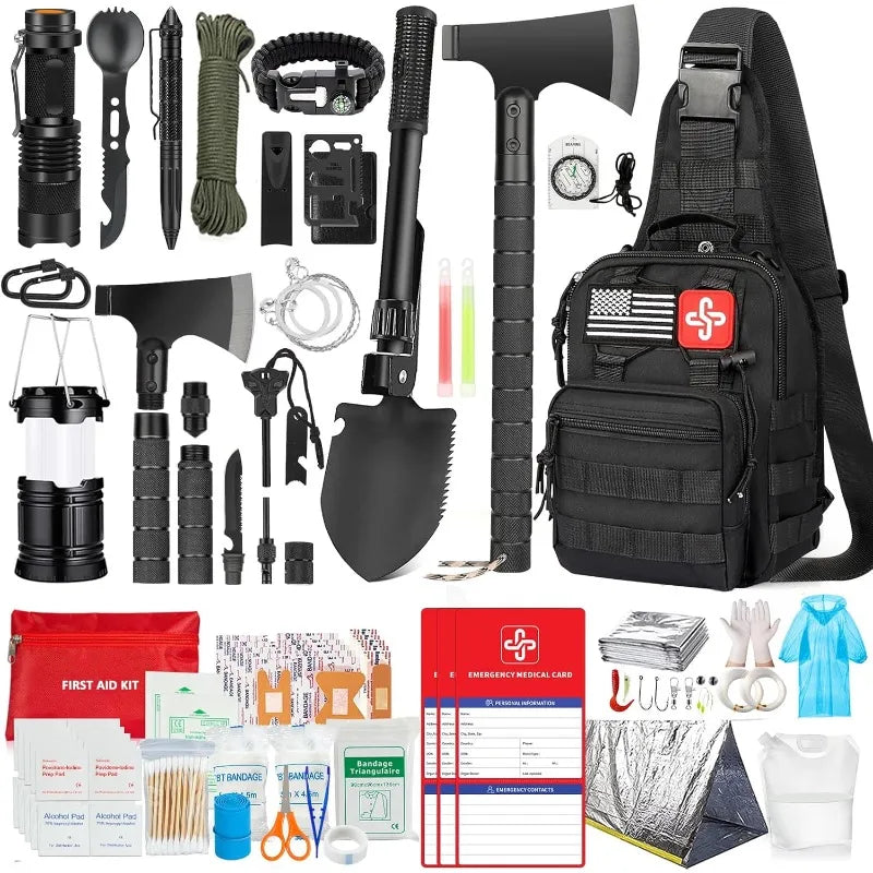 Survival Gear and Supplies with First Aid Kit
