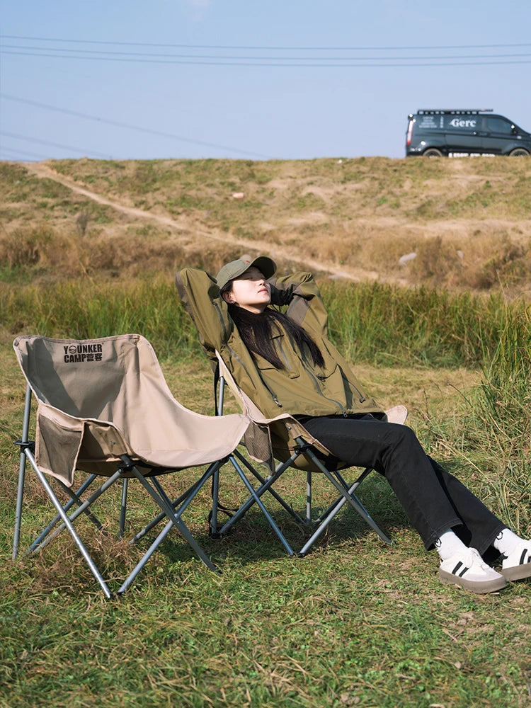 Outdoor Portable Folding Moon Chair